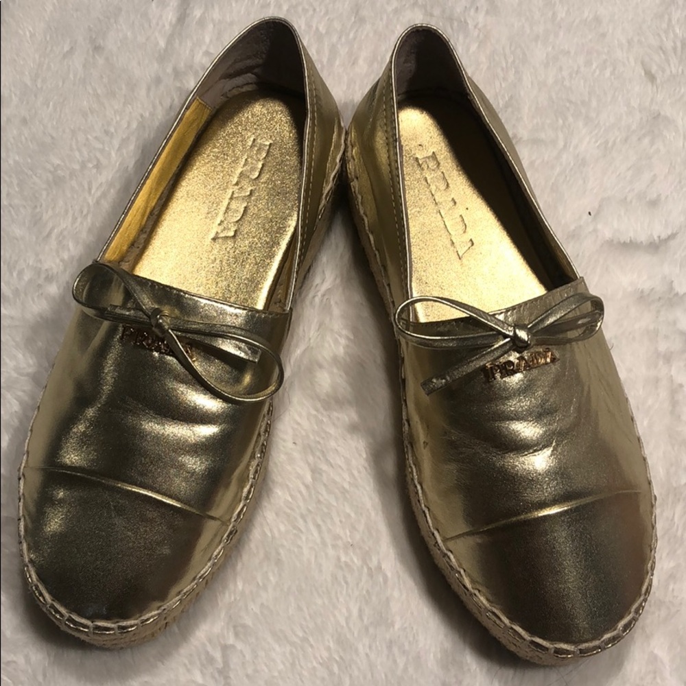 Prada. Metallic gold